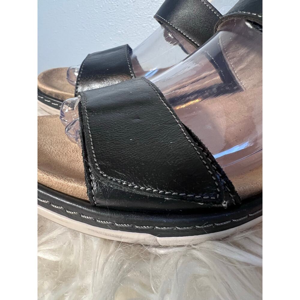 Suave Portugal Black Strappy Sandal Womens Size 11 Orthotic Arch Support Comfort - Picture 4 of 10